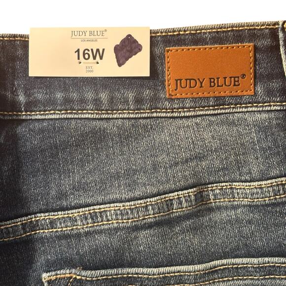 Judy Blue Boyfriend Jeans Women's 16W High Rise Relaxed Fit Ripped Stretch Denim - Picture 8 of 15